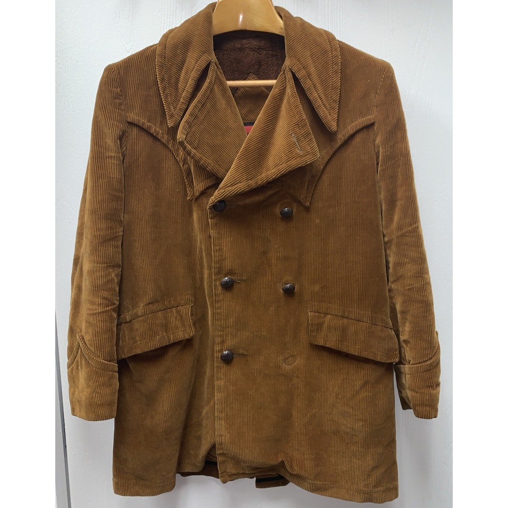 VTG 70s RARE Webster‎ Corduroy Sherpa Lined Jacket Men Cowboy Marlboro